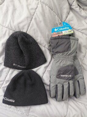 Columbia Men's M six rivers gloves winter set
